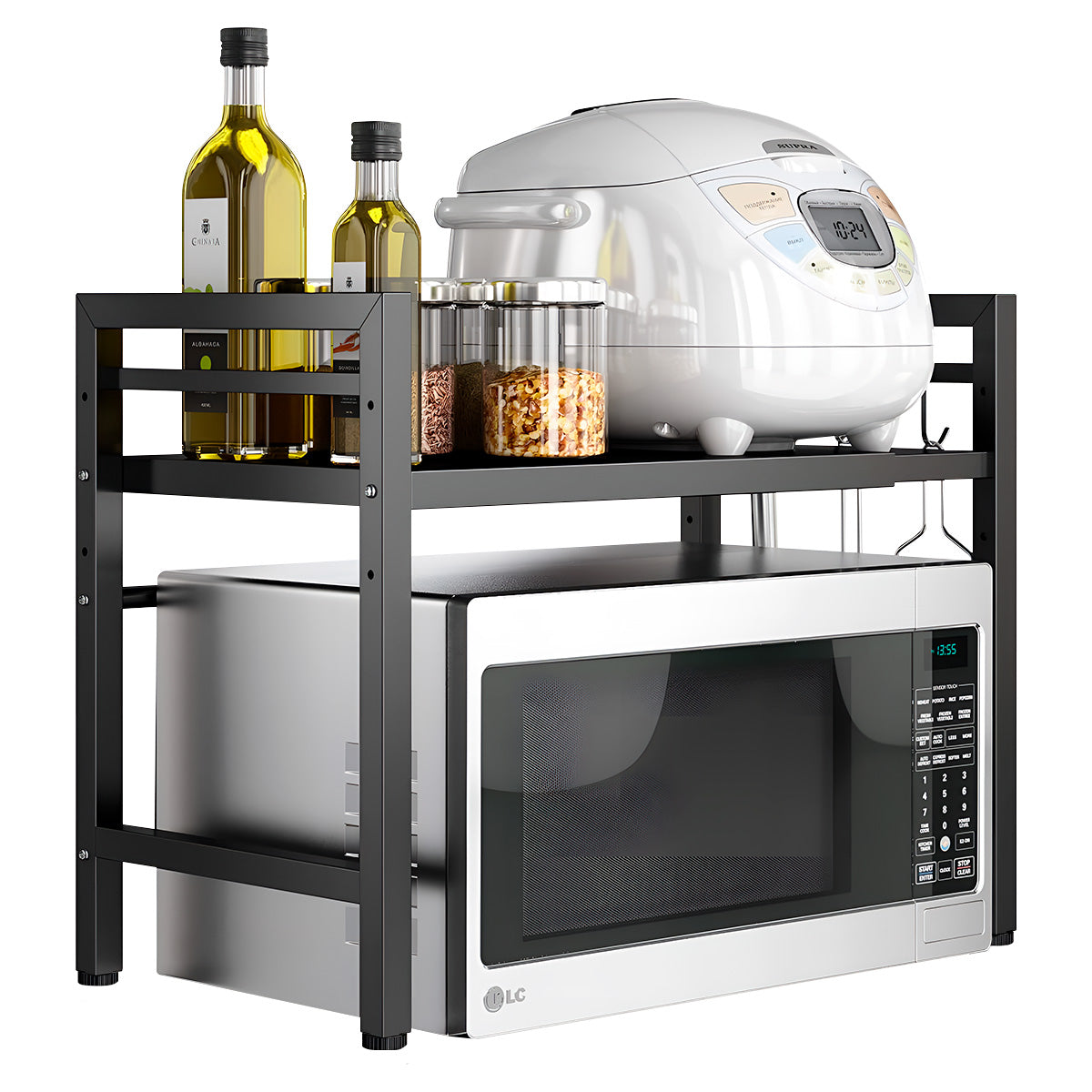 Rack Metálico Multiuso Decoteam Ajustável Para Microondas Rack Metálico Multiuso Decoteam Ajustável Para Microondas